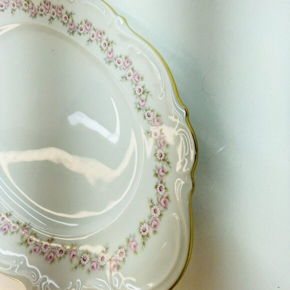 Vintage MITTERTEICH LADY BEATRICE 12.5" Oval Serving Platter Gilded Rims Germany - Picture 11 of 16